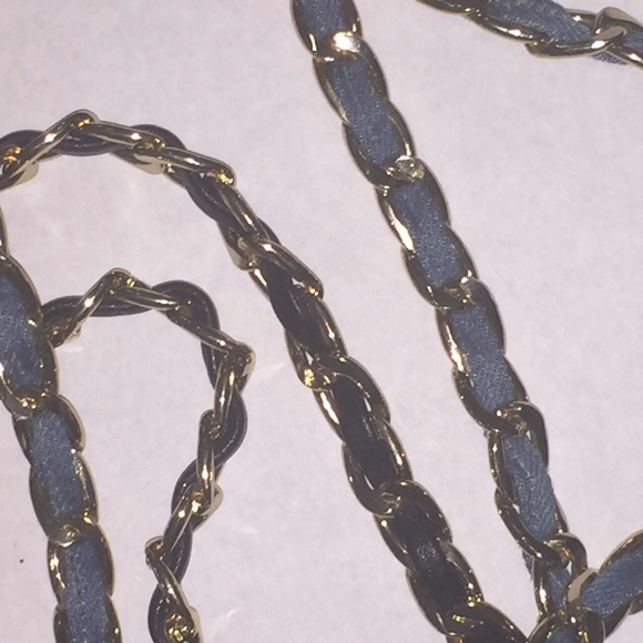 Chain, Denim floral embroidered tote - Picture 7 of 7